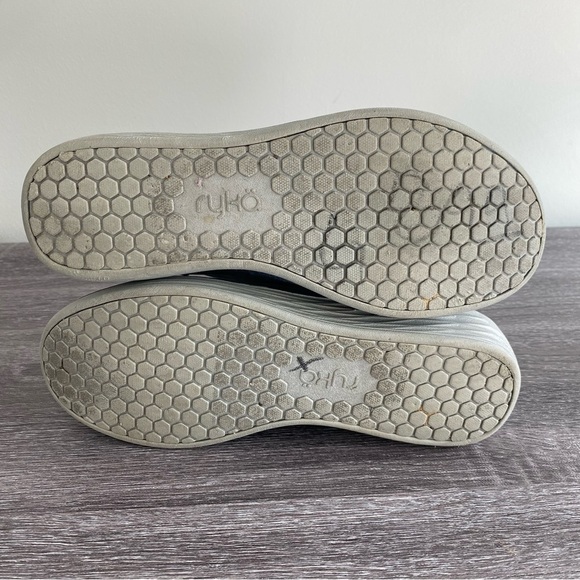 RYKA Faux Fur Slip On Wedge Ankle Boots Namaste Blue Size 10M - Picture 10 of 13